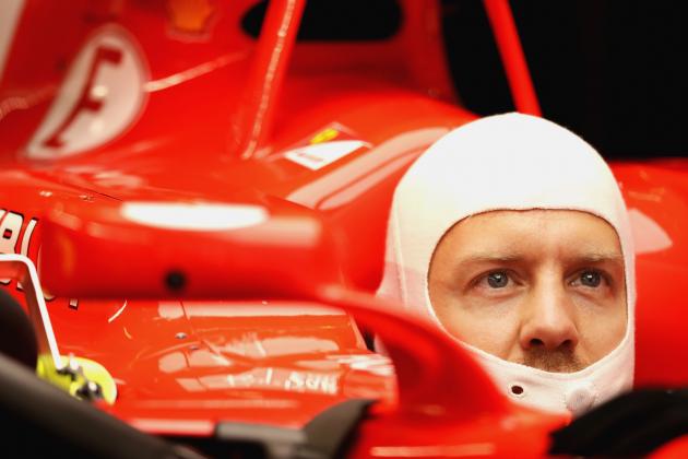 SHANGHAI, CHINA - APRIL 07: Sebastian Vettel of Germany and Ferrari sits in his car in the garage  during practice for the Formula One Grand Prix of China at Shanghai International Circuit on April 7, 2017 in Shanghai, China.  (Photo by Mark Thompson/Getty Images)