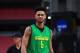 GLENDALE, AZ - MARCH 31: Tyler Dorsey #5 of the Oregon Ducks practices ahead of the 2017 NCAA Men's Basketball Final Four at University of Phoenix Stadium on March 31, 2017 in Glendale, Arizona. (Photo by Tom Pennington/Getty Images)