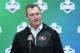INDIANAPOLIS, IN - MARCH 02: General manager John Lynch of the San Francisco 49ers answers questions from the media on Day 2 of the NFL Combine at the Indiana Convention Center on March 2, 2017 in Indianapolis, Indiana. (Photo by Joe Robbins/Getty Images)