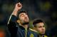 Dortmund's Greek defender Sokratis (L) and Dortmund's Portuguese defender Raphael Guerreiro are pictured prior to the UEFA Champions League 1st leg quarter-final football match BVB Borussia Dortmund v Monaco in Dortmund, western Germany on April 12, 2017. / AFP PHOTO / SASCHA SCHUERMANN (Photo credit should read SASCHA SCHUERMANN/AFP/Getty Images)