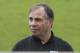 Bruce Arena, United States soccer head coach stands on field before a training session in Panama City, Monday, March 27, 2017. United States will face Panama for 2018 World Cup qualifying soccer match on Tuesday. (AP Photo/Arnulfo Franco)
