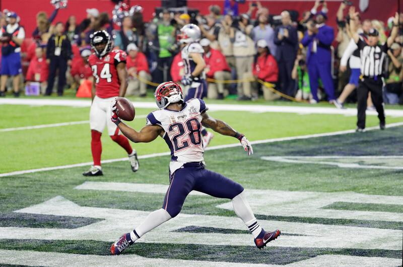 Resultado de imagem para james white patriots super bowl