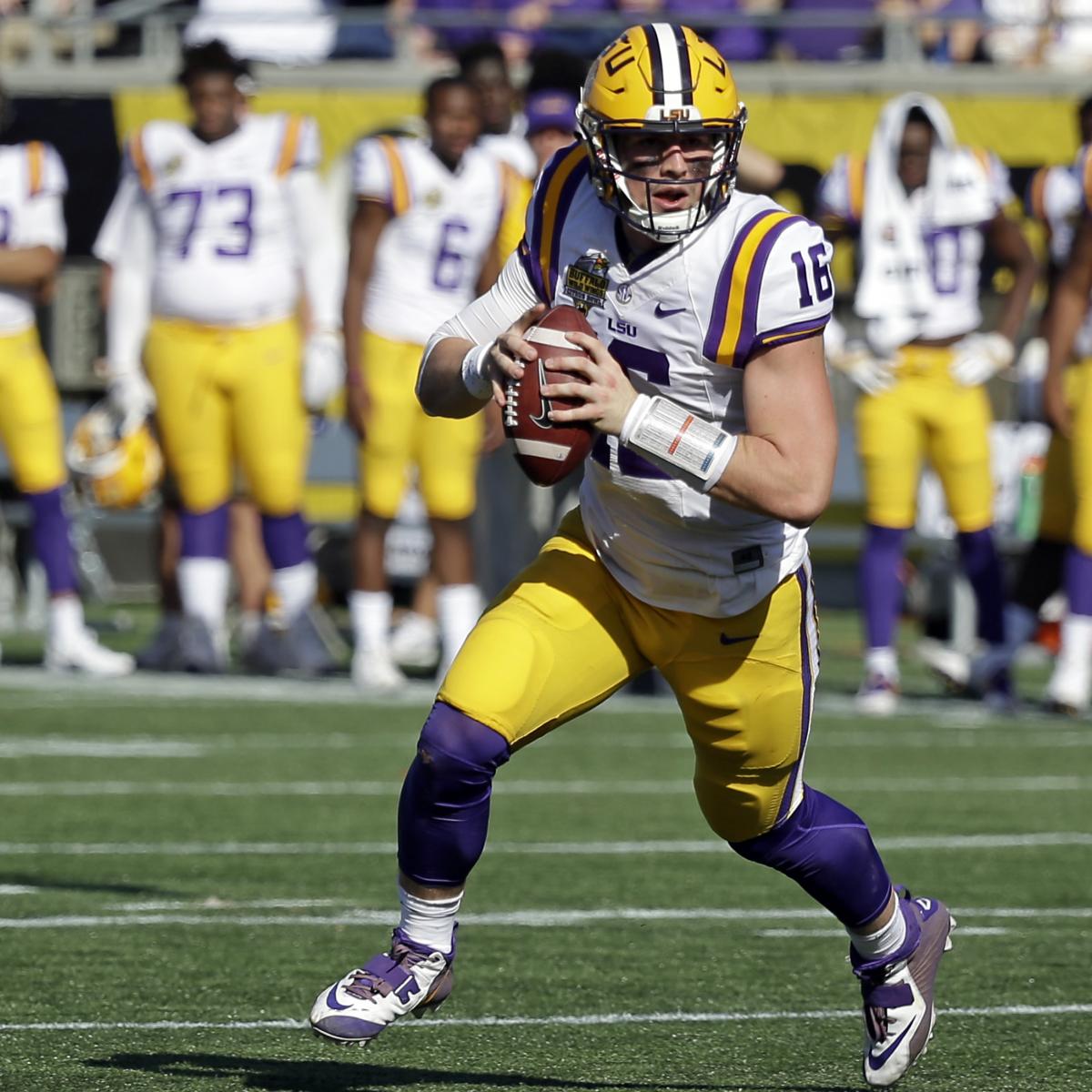 LSU QB Danny Etling Underwent 'Minor' Back Surgery News, Scores