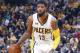 INDIANAPOLIS, IN - APRIL 23: Paul George #13 of the Indiana Pacers handles the ball against the Cleveland Cavaliers in Game Four of the Eastern Conference Quarterfinals during the 2017 NBA Playoffs at Bankers Life Fieldhouse on April 23, 2017 in Indianapolis, Indiana. The Cavaliers defeated the Pacers 106-102 to sweep the series 4-0. NOTE TO USER: User expressly acknowledges and agrees that, by downloading and or using the photograph, User is consenting to the terms and conditions of the Getty Images License Agreement. (Photo by Joe Robbins/Getty Images)