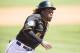 BRADENTON, FL - MARCH 19: Gift Ngoepe #61 of the Pittsburgh Pirates runs during a spring training game against the Toronto Blue Jays at LECOM Park on March 19, 2017 in Bradenton, Florida. (Photo by Ronald C. Modra/Sports Imagery/Getty Images)