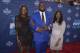 PHILADELPHIA, PA - APRIL 27: Cam Robinson of Alabama poses for a picture with his sister Charity Robinson and mother Priscillia Robinson on the red carpet prior to the start of the 2017 NFL Draft on April 27, 2017 in Philadelphia, Pennsylvania. (Photo by Mitchell Leff/Getty Images)
