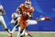 Clemson running back Wayne Gallman (9) runs against Ohio State during the second half of the Fiesta Bowl NCAA college football game, Saturday, Dec. 31, 2016, in Glendale, Ariz. (AP Photo/Ross D. Franklin)