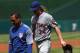 WASHINGTON, DC - APRIL 30: Starting pitcher Noah Syndergaard #34 of the New York Mets walks off of the field after an injury during the second inning against the Washington Nationals at Nationals Park on April 30, 2017 in Washington, DC. (Photo by Patrick Smith/Getty Images)