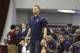 Nathan Hale's head coach Brandon Roy is seen on the sidelines against Oak Hill Academy during a high school basketball game at the 2017 Hoophall Classic on Monday, January 16, 2017, in Springfield, MA. (AP Photo/Gregory Payan)