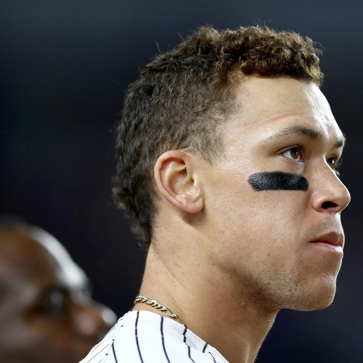 Aaron Judge's simple explanation for slump  Baseball haircuts, Haircut  images, Mens hairstyles