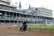 LOUISVILLE, KENTUCKY - MAY 03: Tapwrit, owned by Bridlewood Farm, Eclipse Thoroughbred Partners, and Robert V. LaPenta and trained by Todd Pletcher, exercises in preparation for the Kentucky Derby at Churchill Downs on May 3, 2017 in Louisville, Kentucky. (Photo by Jon Durr/Eclipse Sportswire/Getty Images)