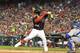 WASHINGTON, DC - APRIL 28: Bryce Harper #34 of the Washington Nationals prepares for a pitch during a baseball game against the New York Mets at Nationals Park on April 28, 2017 in Washington, DC. The Mets won 7-5. (Photo by Mitchell Layton/Getty Images)