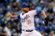 KANSAS CITY, MO - APRIL 28: Starting pitcher Ian Kennedy #31 of the Kansas City Royals pitches during the 1st inning of the game against the Minnesota Twins at Kauffman Stadium on April 28, 2017 in Kansas City, Missouri. (Photo by Jamie Squire/Getty Images)