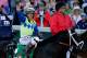 LOUISVILLE, KY - MAY 06: Jockey John Velazquez celebrates atop Always Dreaming #5 after winning the 143rd running of the Kentucky Derby at Churchill Downs on May 6, 2017 in Louisville, Kentucky. (Photo by Andy Lyons/Getty Images)