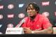 Apr 28, 2017; Santa Clara, CA, USA; San Francisco 49ers first round draft pick linebacker Reuben Foster answers questions from the media during the press conference at Levi's Stadium Auditorium. Mandatory Credit: Stan Szeto-USA TODAY Sports