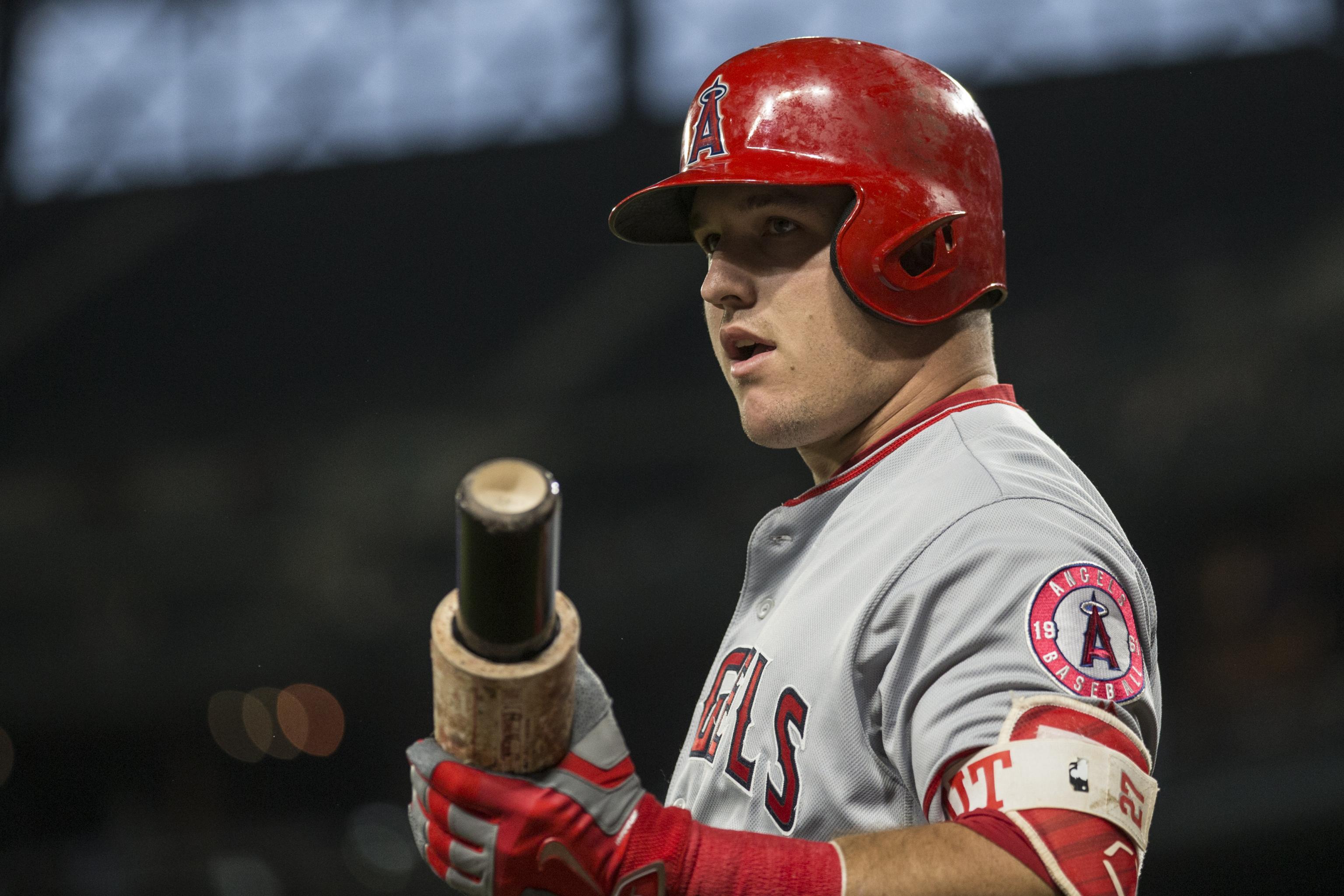 Angels' Mike Trout hit by pitch on hand, X-rays negative