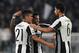 TURIN, ITALY - FEBRUARY 17: Paulo Dybala (L) of Juventus FC celebrates his goal with team mates Daniel Alves (C) and Sami Khedira during the Serie A match between Juventus FC and US Citta di Palermo at Juventus Stadium on February 17, 2017 in Turin, Italy. (Photo by Valerio Pennicino/Getty Images)