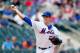 NEW YORK, NY - APRIL 27: (NEW YORK DAILIES OUT) Matt Harvey #33 of the New York Mets in action against the Atlanta Braves at Citi Field on April 27, 2017 in the Flushing neighborhood of the Queens borough of New York City. The Braves defeated the Mets 7-5. (Photo by Jim McIsaac/Getty Images)