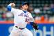 NEW YORK, NY - APRIL 27: (NEW YORK DAILIES OUT) Matt Harvey #33 of the New York Mets in action against the Atlanta Braves at Citi Field on April 27, 2017 in the Flushing neighborhood of the Queens borough of New York City. The Braves defeated the Mets 7-5. (Photo by Jim McIsaac/Getty Images)