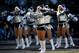 OAKLAND, CA - DECEMBER 24: The Oakland Raiders cheerleaders the 'Raiderettes' performs during an NFL football game between the Indianapolis Colts and Oakland Raiders at the Oakland-Alameda County Coliseum on December 24, 2016 in Oakland, California. (Photo by Thearon W. Henderson/Getty Images)