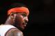 NEW YORK, NY - APRIL 6: Carmelo Anthony #7 of the New York Knicks looks on during a game against the Washington Wizards on April 6, 2017 at Madison Square Garden in New York City, New York. NOTE TO USER: User expressly acknowledges and agrees that, by downloading and/or using this photograph, user is consenting to the terms and conditions of the Getty Images License Agreement. Mandatory Copyright Notice: Copyright 2017 NBAE (Photo by Nathaniel S. Butler/NBAE via Getty Images)
