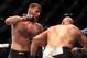 DALLAS, TX - MAY 13: (L-R) Stipe Miocic fights against Junior Dos Santos in their Heavyweight Title bout during UFC 211 at American Airlines Center on May 13, 2017 in Dallas, Texas. (Photo by Ronald Martinez/Getty Images)