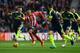SUNDERLAND, ENGLAND - OCTOBER 29: Sunderland player Wahbi Khazri (2nd l) makes a break during the Premier League match between Sunderland and Arsenal at Stadium of Light on October 29, 2016 in Sunderland, England. (Photo by Stu Forster/Getty Images)