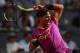 MADRID, SPAIN - MAY 14: Rafael Nadal of Spain in action against Dominic Thiem of Austria in the final during day nine of the Mutua Madrid Open tennis at La Caja Magica on May 14, 2017 in Madrid, Spain. (Photo by Julian Finney/Getty Images)