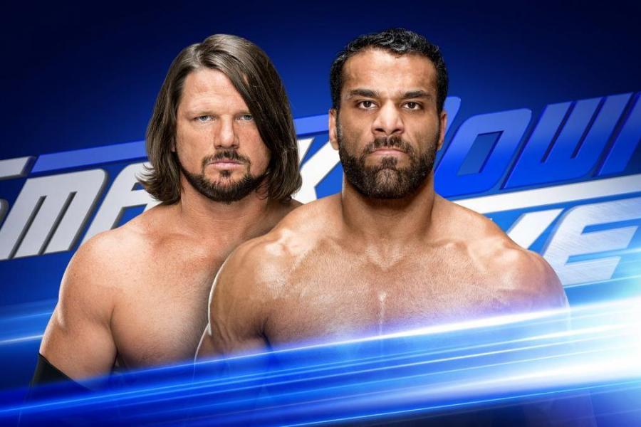 Znalezione obrazy dla zapytania wwe aj styles vs jinder mahal