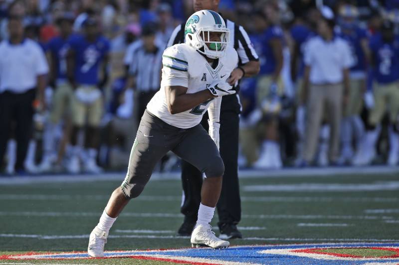 Tulane linebacker Nico Marley (2) is pictured during an NCAA college football game between Tulane and Tulsa in Tulsa, Okla., Saturday, Oct. 22, 2016. Tulsa won 50-27. (AP Photo/Sue Ogrocki)