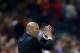 MADRID, SPAIN - MAY 10: head coach Zinedine Zidane of Real Madrid CF claps during the UEFA Champions League Semi Final second leg match between Club Atletico de Madrid and Real Madrid CF at Vicente Calderon Stadium on May 10, 2017 in Madrid, Spain. (Photo by Gonzalo Arroyo Moreno/Getty Images)