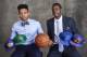 NEW YORK, NEW YORK - MAY 16: Draft prospects Markelle Fultz and Josh Jackson poses for portraits prior to the 2017 NBA Draft Lottery at the NBA Headquarters in New York, New York. NOTE TO USER: User expressly acknowledges and agrees that, by downloading and or using this Photograph, user is consenting to the terms and conditions of the Getty Images License Agreement. Mandatory Copyright Notice: Copyright 2017 NBAE (Photo by Jennifer Pottheiser/NBAE via Getty Images)