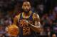 BOSTON, MA - MAY 17: LeBron James #23 of the Cleveland Cavaliers handles the ball in the first half against the Boston Celtics during Game One of the 2017 NBA Eastern Conference Finals at TD Garden on May 17, 2017 in Boston, Massachusetts. NOTE TO USER: User expressly acknowledges and agrees that, by downloading and or using this photograph, User is consenting to the terms and conditions of the Getty Images License Agreement. (Photo by Elsa/Getty Images)