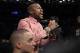 retired boxer and boxing promoter Floyd Mayweather Jr. reacts during the third round of a junior lightweight title fight between Jose Pedraza, of Puerto Rico, and Gervonta Davis Saturday, Jan. 14, 2017, at Barclays Center in New York. Davis stopped Pedraza in the seventh round.(AP Photo/Frank Franklin II)