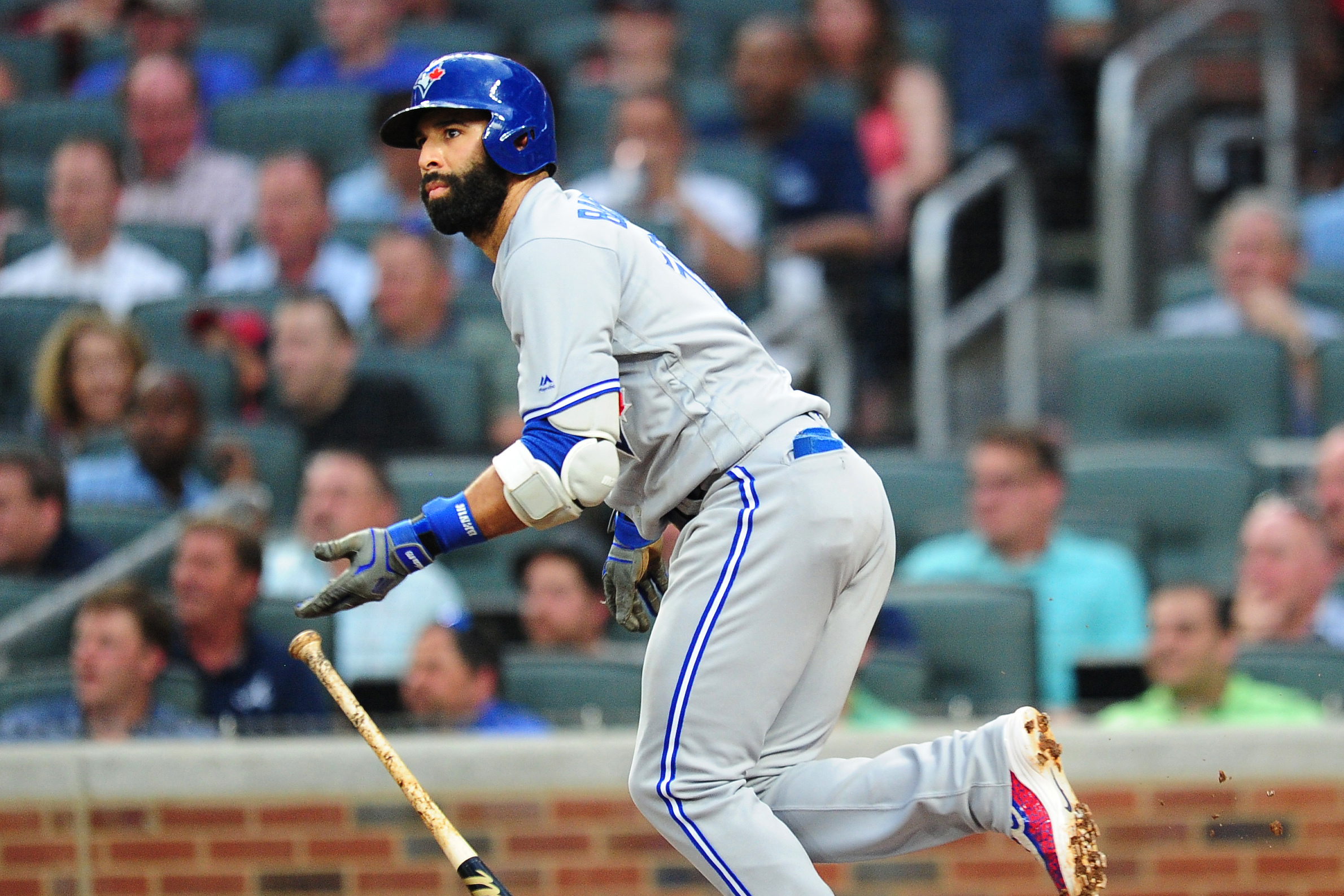Jose Bautista responds to wild pitch with a monster my-bat-does