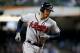 MILWAUKEE, WI - APRIL 28: Freddie Freeman #5 of the Atlanta Braves rounds the bases after hitting a home run in the ninth inning against the Milwaukee Brewers at Miller Park on April 28, 2017 in Milwaukee, Wisconsin. (Photo by Dylan Buell/Getty Images)