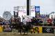 May 20, 2017; Baltimore, MD, USA; Javier Castellano aboard Cloud Computing (2) wins the 142nd running of the Preakness Stakes past Julien R. Leparoux aboard Classic Empire (5) at Pimlico Race Course. Mandatory Credit: Patrick McDermott-USA TODAY Sports