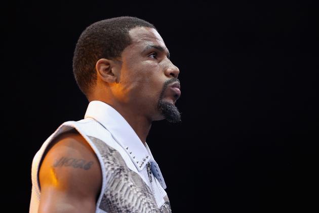 BOSTON, MA - MAY 23: Andre Dirrell looks on before his super middleweight fight against James DeGale at Agganis Arena at Boston University on May 23, 2015 in Boston, Massachusetts.  (Photo by Maddie Meyer/Getty Images)