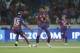 Rising Pune Supergiant's Jaydev Unadkat celebrates the dismissal of Mumbai Indians' Lendl Simmons during their Indian Premier League (IPL) cricket final match in Hyderabad, India, Sunday, May 21, 2017. (AP Photo/Tsering Topgyal)