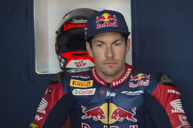 MISANO ADRIATICO, ITALY - MAY 12:  Nicky Hayden of USA and Red Bull Honda World Superbike team looks on in box during the FIM Superbike World Championship - Free Practice at Misano World Circuit on May 12, 2017 in Misano Adriatico, Italy.  (Photo by Mirco Lazzari/Getty Images)