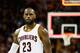 CLEVELAND, OH - MAY 23: LeBron James #23 of the Cleveland Cavaliers reatcs to their 112 to 99 win over the Boston Celtics in Game Four of the 2017 NBA Eastern Conference Finals at Quicken Loans Arena on May 23, 2017 in Cleveland, Ohio. NOTE TO USER: User expressly acknowledges and agrees that, by downloading and or using this photograph, User is consenting to the terms and conditions of the Getty Images License Agreement. (Photo by Gregory Shamus/Getty Images)