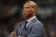 Los Angeles Lakers head coach Byron Scott in the second half of an NBA basketball game Wednesday, March 2, 2016, in Denver. The Nuggets won 117-107. (AP Photo/David Zalubowski)