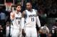 MINNEAPOLIS, MN - APRIL 1: Ricky Rubio #9 of the Minnesota Timberwolves talks with Shabazz Muhammad #15 of the Minnesota Timberwolves during the game against the Sacramento Kings on April 1, 2017 at Target Center in Minneapolis, Minnesota. NOTE TO USER: User expressly acknowledges and agrees that, by downloading and or using this Photograph, user is consenting to the terms and conditions of the Getty Images License Agreement. Mandatory Copyright Notice: Copyright 2017 NBAE (Photo by David Sherman/NBAE via Getty Images)