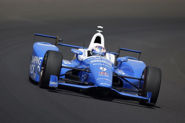 Scott Dixon, of New Zealand, drives through the first turn during the final practice session for the Indianapolis 500 IndyCar auto race at Indianapolis Motor Speedway, Friday, May 26, 2017 in Indianapolis. (AP Photo/Michael Conroy)