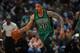 Boston Celtics forward Gerald Green (30) in the second half of an NBA basketball game Friday, March 10, 2017, in Denver. The Nuggets won 119-99. (AP Photo/David Zalubowski)