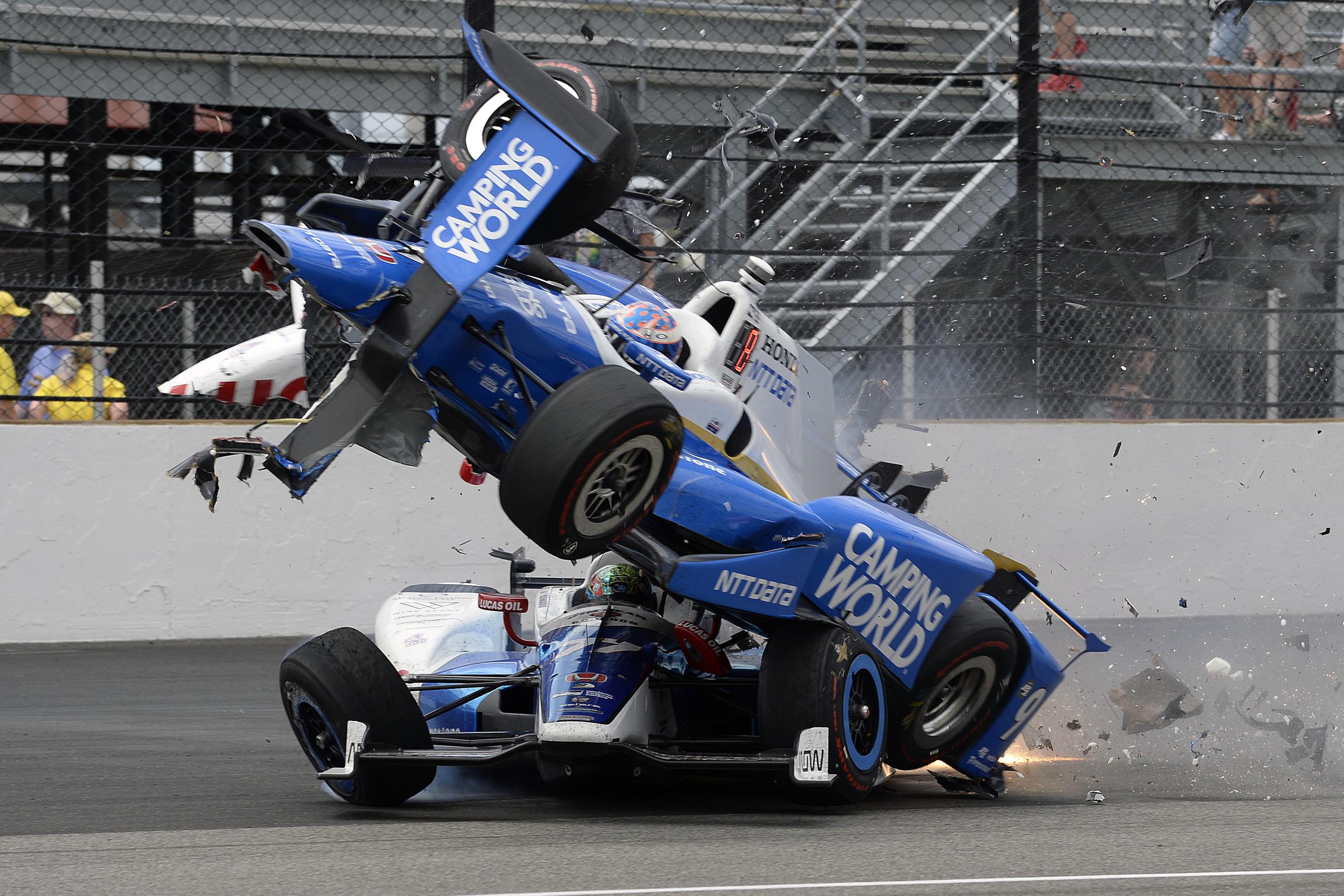 Scott Dixon Uninjured Out Of 17 Indy 500 After Horrific Fiery Airborne Crash Bleacher Report Latest News Videos And Highlights