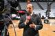 SAN ANTONIO, TX - MAY 20: NBA TV Reporter, Jeff Van Gundy talks to the camera before Game Three of the Western Conference Finals between thge Golden State Warriors and the San Antonio Spurs during the 2017 NBA Playoffs on May 20, 2017 at the AT&T Center in San Antonio, Texas. NOTE TO USER: User expressly acknowledges and agrees that, by downloading and or using this photograph, user is consenting to the terms and conditions of the Getty Images License Agreement. Mandatory Copyright Notice: Copyright 2017 NBAE (Photos by Jesse D. Garrabrant/NBAE via Getty Images)