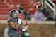 SMU wide receiver Courtland Sutton (16) catches a pass during the second half of an NCAA college football game Saturday, Nov. 19, 2016, in Dallas. Sutton ran the ball in for a touchdown on the play. South Florida won 35-27. (AP Photo/Brandon Wade)