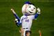 NEW YORK, NY - MAY 25: Mr. Met entertains the crowd between innings of a game between the New York Mets and the San Diego Padres at Citi Field on May 25, 2017 in the Flushing neighborhood of the Queens borough of New York City. (Photo by Jim McIsaac/Getty Images)
