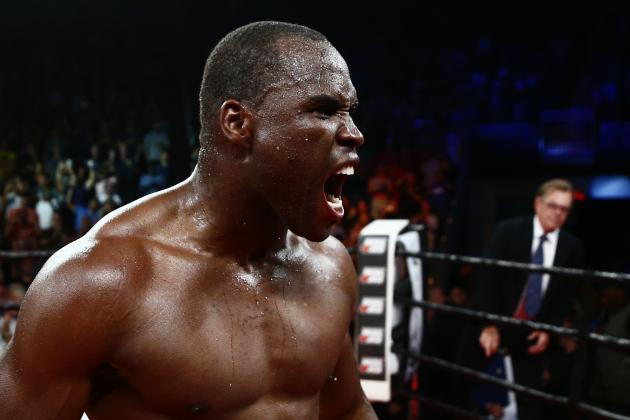 QUEBEC CITY, QC - JULY 29:   Adonis Stevenson of Canada celebrates after defeating Thomas Williams Jr. of the US. during their WBC light heavyweight championship fight at the Centre Videotron on July 29, 2016 in Quebec City, Quebec, Canada. (Photo by Mathieu Belanger/Getty Images)